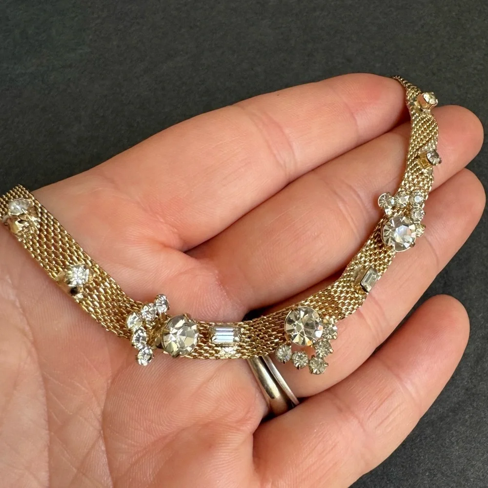 Vintage rhinestone choker